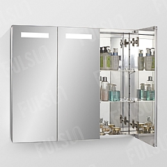 ALI9065  Tri View Aluminum Mirror Cabinet with LED light