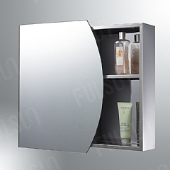 Stainless steel cabinet with pin hinge mirrored door,elliptic mirror