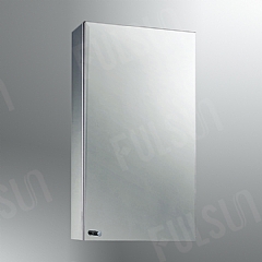 Stainless steel cabinet with thick mirrored door