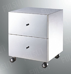 Stainless Steel Cabinet with 2 Drawer and Casters