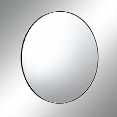 Matt Black Slim Metal Framed Mirror,Round