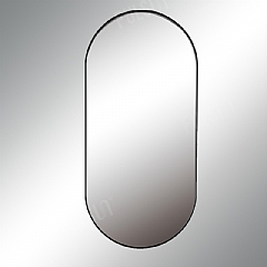 Matt Black Slim Metal Framed Mirror,Ractrack Shape